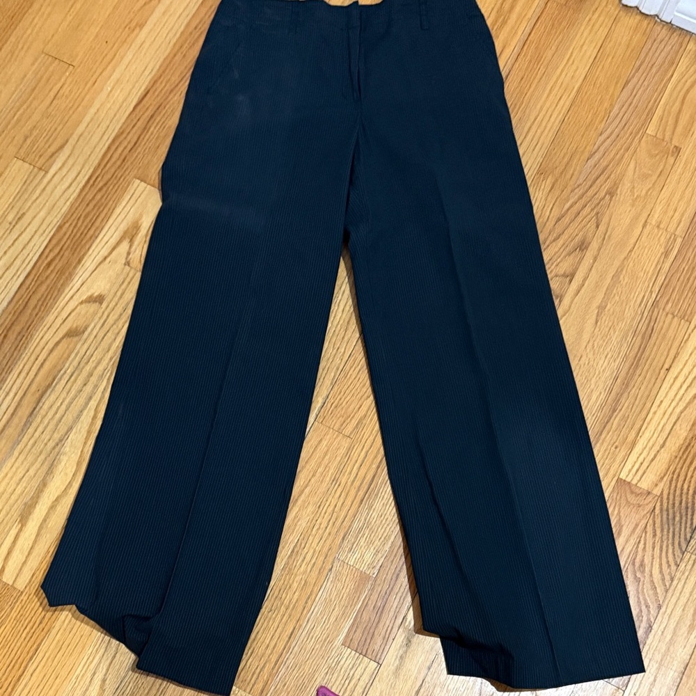 Larry Levine Black Pinstripe Dress Pants